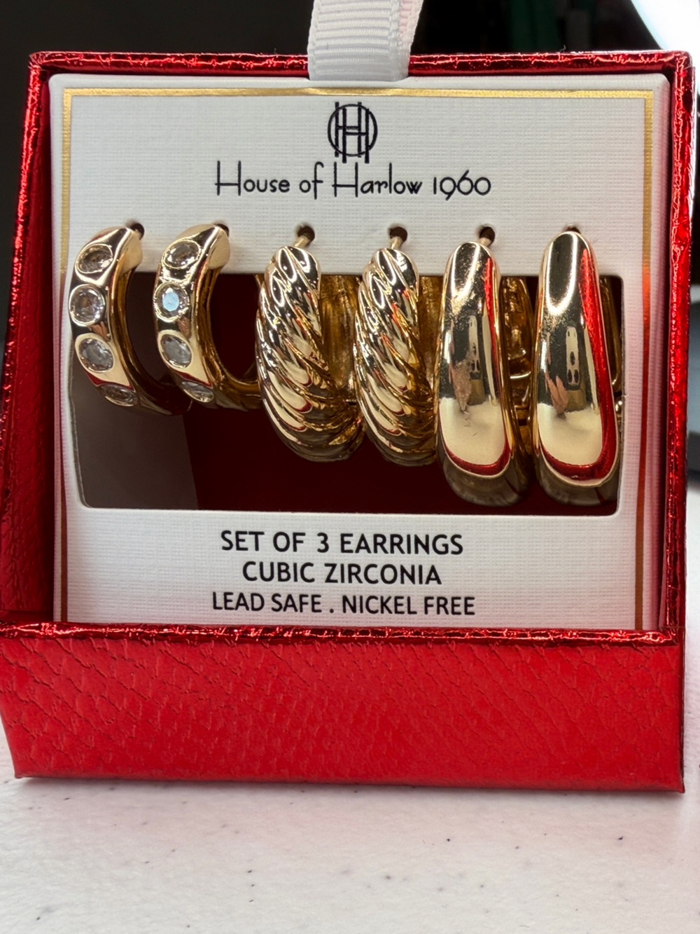 House of Harlow 1960 Gold Earring Set - 3 Pairs